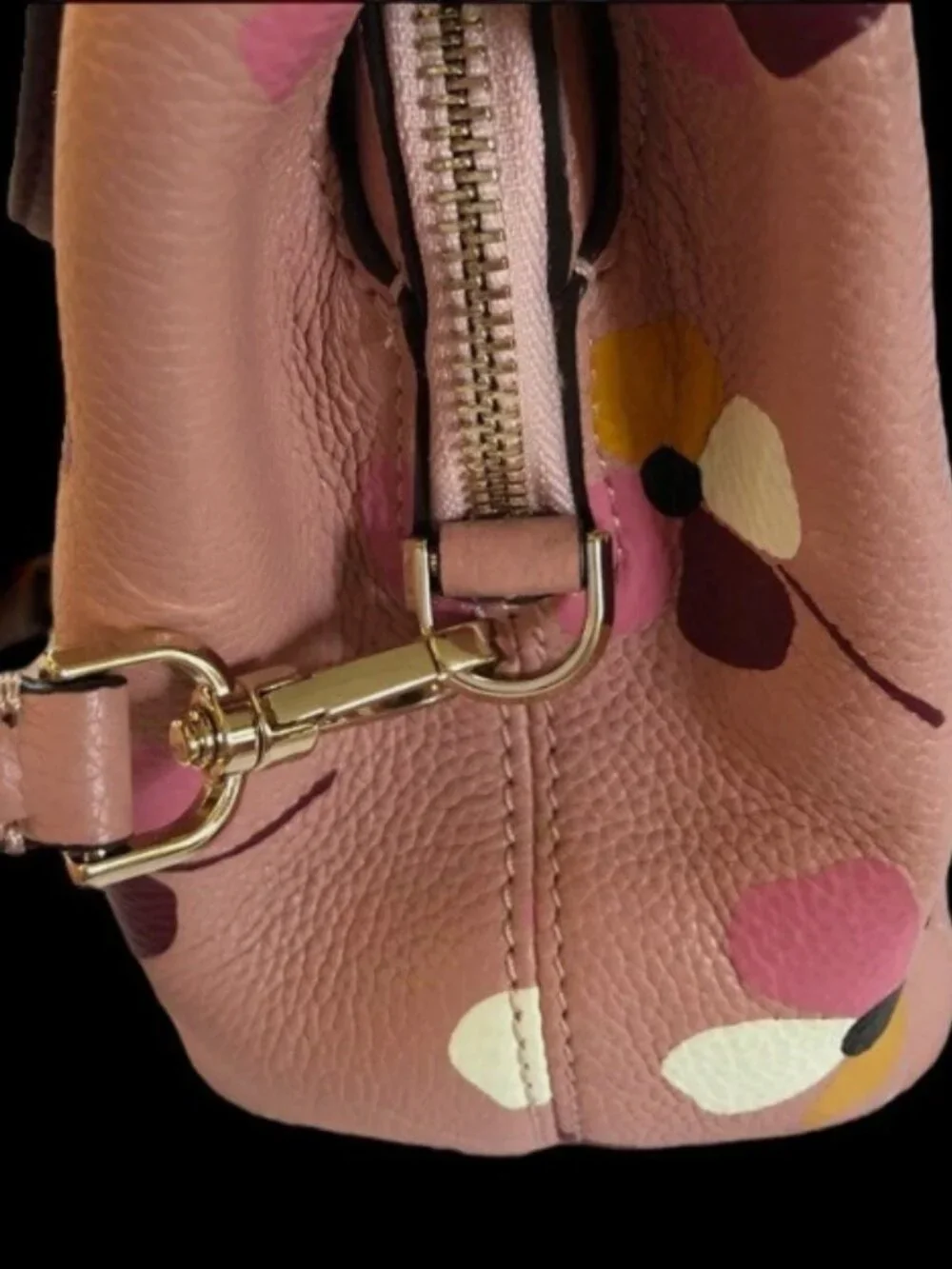 KATE SPADE JACKSON DUST BUDS PINK SATCHEL SHOULDER BAG WITH REMOVABLE STRAP